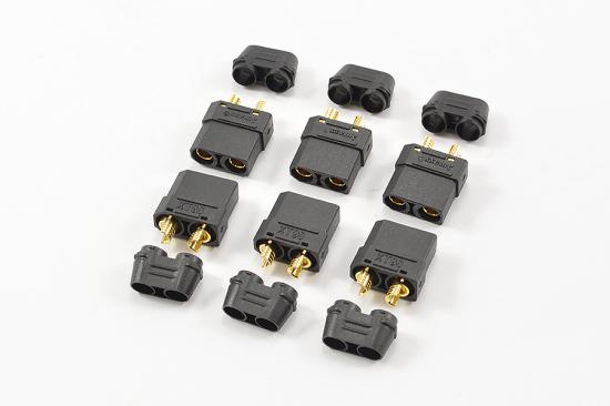 eTronix Centro XT90 Black Female Connectors (6Pc)
