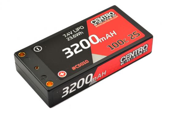 Centro 2S 3200mAh 7.4V 100C Hard Case Shorty LiPo