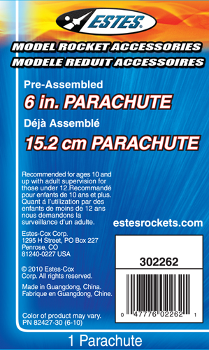 Estes Parachute - 150mm (6 Inch)