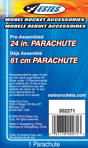 Estes Parachute - 610mm (24 Inch)	