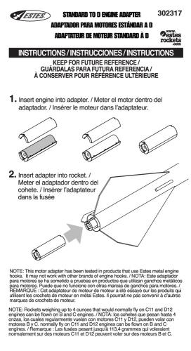 Standard to D Engine Adapter