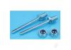 Dubro 2in L x 3/16in diameter Axle Shaft (2 pcs per package)