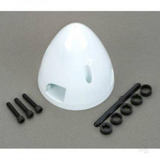 Dubro 2-1/2in Three Blade Spinner White (1 PC per package)