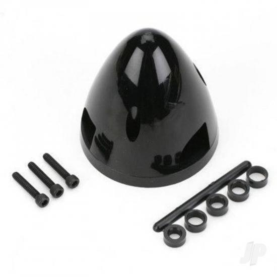 Dubro 2-1/2in Three Blade Spinner Black (1 PC per package)