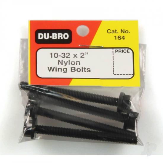 Dubro 1/4-20 x 3in Nylon Wing Bolts (4 pcs per package)