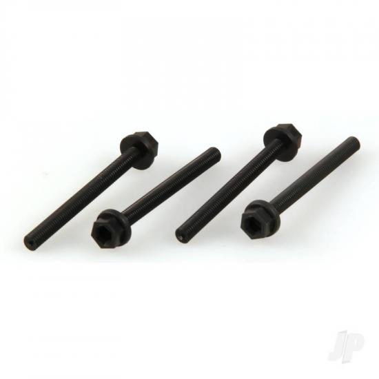 Dubro 1/4-20 x 3in Nylon Wing Bolts (4 pcs per package)