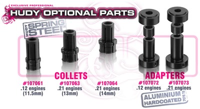 Hudy Bearing Presser Adapter For .21 Engine - Set