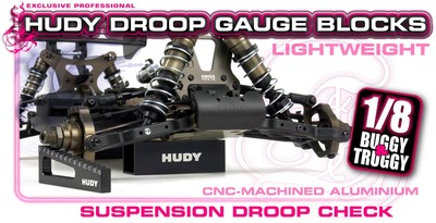 Hudy Chassis Droop Gauge Support Blocks (30mm) For 1:8 Off Road LW (2)