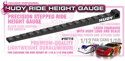 Hudy Ride Height Gauge - 1:10 + 1:12 Pan Cars