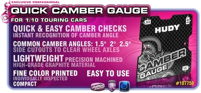Hudy Graphite Quick Camber Gauge - 1:10 Touring