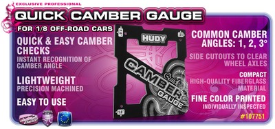 Hudy Quick Camber Gauge - 1:8 Off Road