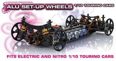 Hudy Alloy Set Up Wheels for 1:10 Rubber Tyres (4)