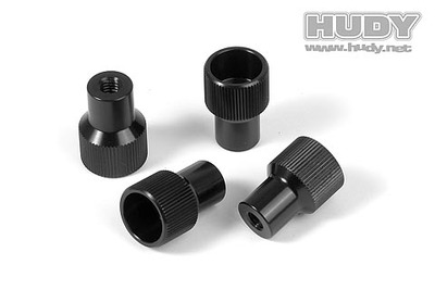 Hudy Aluminium Nut For 1/5 On-Road Set Up System (4)