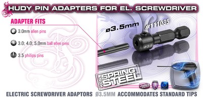 Hudy Pin Adapter 3.5mm For El. Screwdriver