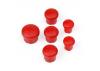 Hudy Plastic Cap For Handle ( Set - 3+2+1) Red