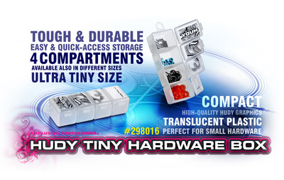 Hudy Tiny Hardware Parts Box - 4 Compartments