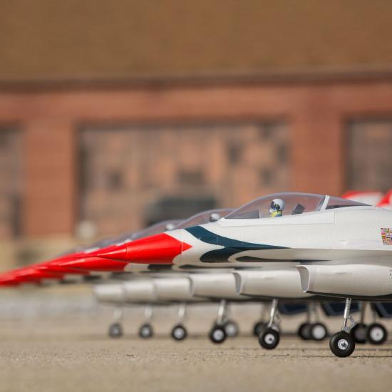 E Flite F-16 Thunderbirds 70mm EDF Jet - BNF Basic