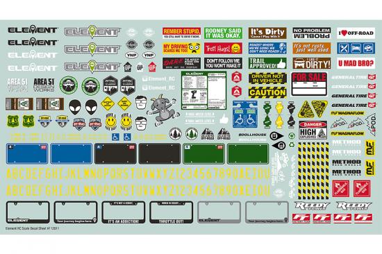 Element RC Element Scale Decal Sheet