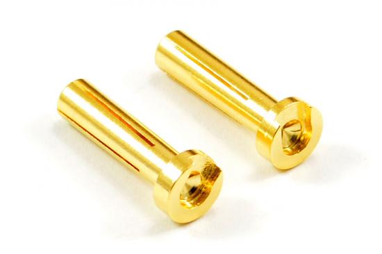 eTronix Low Profile 4.0mm Male Gold Connectors (2) For Right Angle
