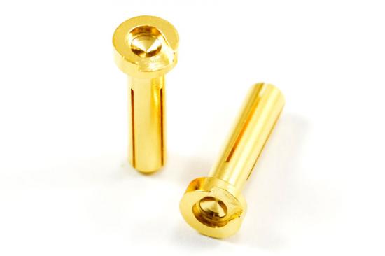 eTronix Low Profile 4.0mm Male Gold Connectors (2) For Right Angle