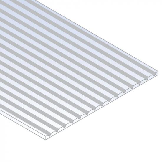 Evergreen 6x12in (15x30cm) V-Groove Siding Sheet .020in (0.50mm) Thick .050in Spacing (1 sheet per pack)