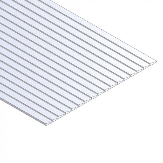 Evergreen 6x12in (15x30cm) Clapboard Siding Sheet .040in (1.0mm) Thick .100in Spacing (1 Sheet per pack)