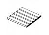 Evergreen 6x12in (15x30cm) Clapboard Siding Sheet .040in (1.0mm) Thick .100in Spacing (1 Sheet per pack)