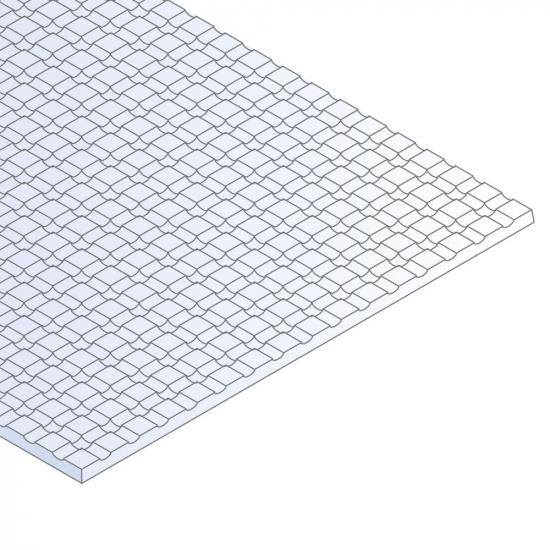 Evergreen 6x12in (15x30cm) Sidewalk Sheet .040in (1.0mm) Thick 1/4x1/4in Spacing (1 Sheet per pack)