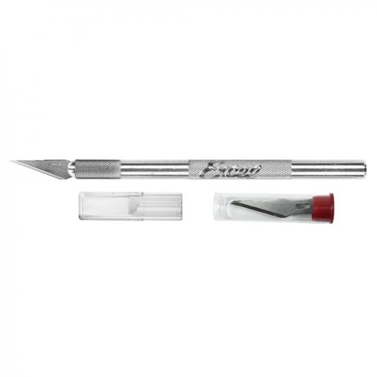 Excel K1 Knife, Light Duty Round Aluminium with Safety Cap, 5x #11 Blades (Carded)