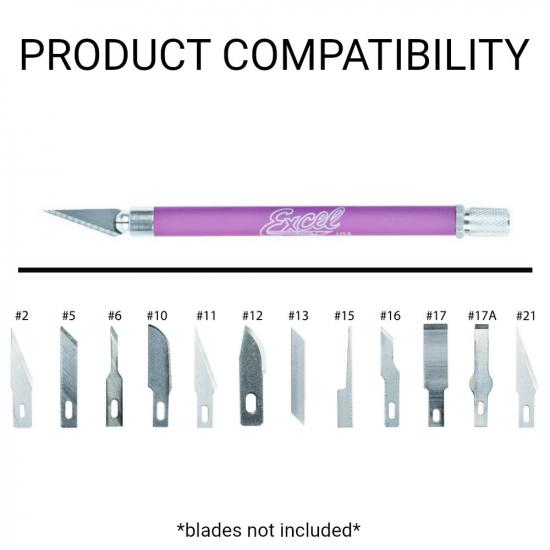 Excel K18 Grip-On Knife with Safety Cap, Purple (Carded)