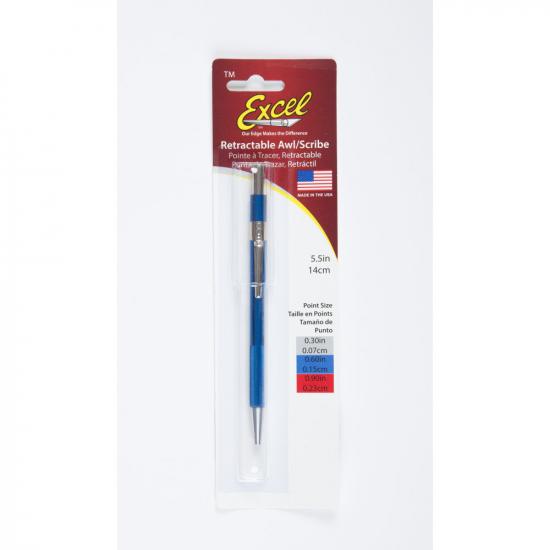 Excel Retractable Awl, .060in, Blue (Carded)