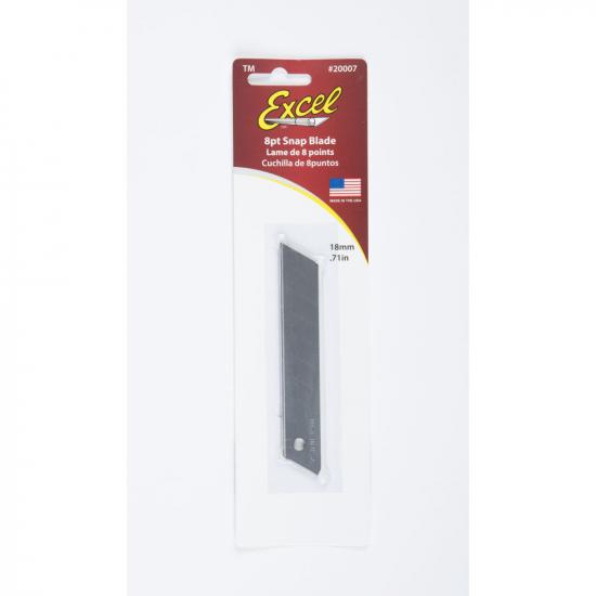 Excel 18mm, 8pt Snap Blade (5pcs) (Carded)