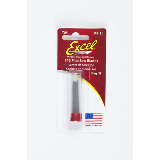 Excel #13 Fine Saw Blade, Shank 0.25 (0.58 cm) (5pcs) (Carded)