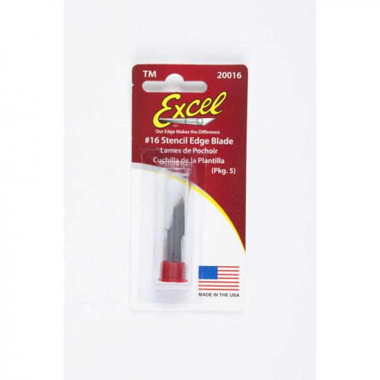 Excel #16 Stencil Edge Blade, Shank 0.25 (0.58 cm) (5pcs) (Carded)