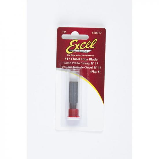 Excel #17 3/8in Chisel Blade, Shank 0.25 (0.58 cm) (5pcs) (Carded)