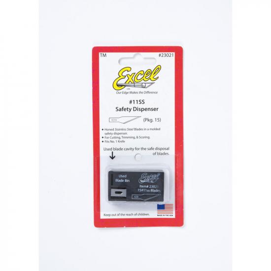 Excel #11 Stainless Steel Blade, Shank 0.25 (0.58 cm) (5pcs) (Carded)