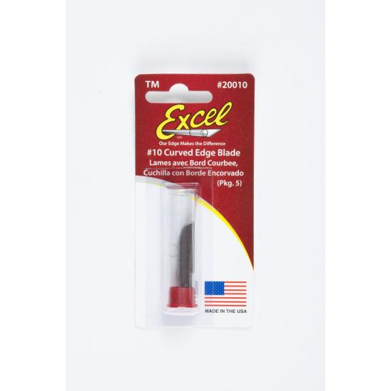 Excel #10 Curved Edge Blade, Shank 0.25 (0.58 cm) (100pcs) (Bulk)