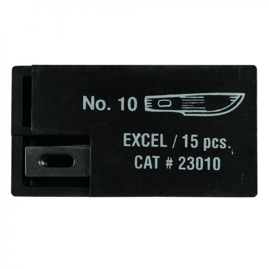 Excel #10 Curved Edge Blade, Shank 0.25 (0.58 cm) (100pcs) (Bulk)
