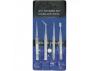 Excel 4 Piece Stainless Steel Tweezer Set with Pointed, Self Closing, Stamp, Curved (4) (Pouch)