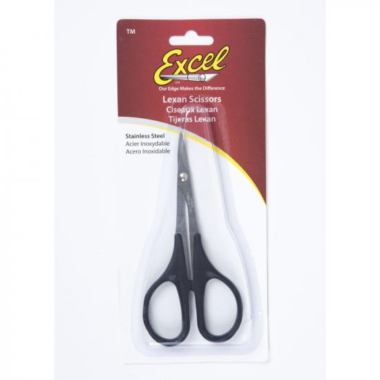 Excel 5.5in Lexan Stainless Steel Scissors, Curved (Carded)