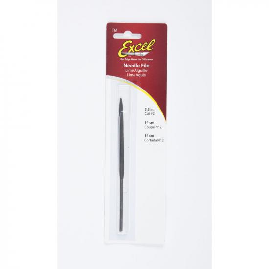 Excel 5.5in (13.97cm) Half-Round Needle File, Cut #2 (Carded)