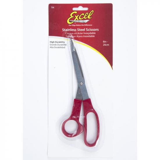 Excel 8in Super Sharp Stainless Steel Scissors (Carded)