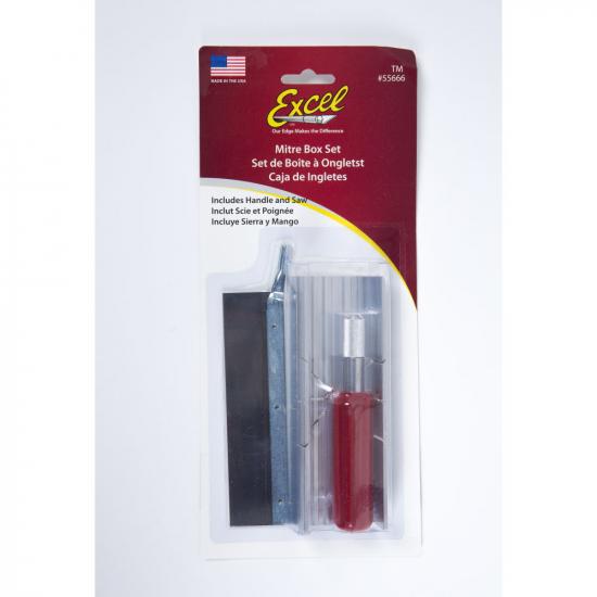 Excel Mitre Box Set (K5 Handle, #30490 Saw Blade) (Carded)