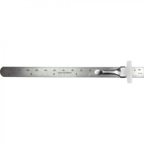 Excel 6in Stainless Steel Ruler (Carded)