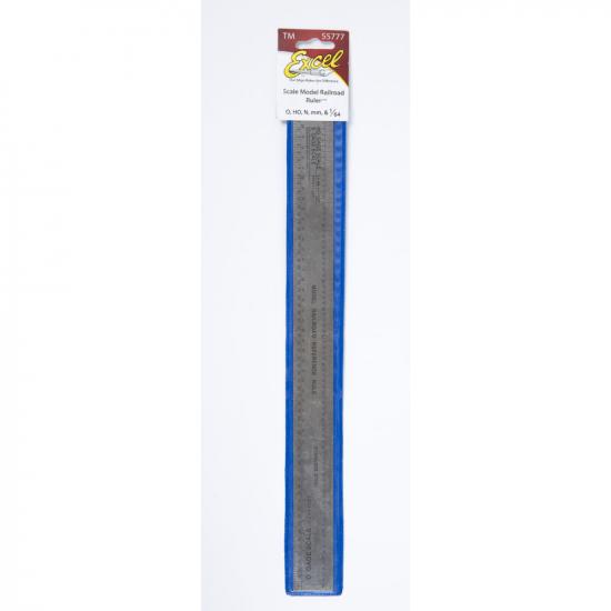 Excel 12in Scale Model Railroad Ruler (Pouch)
