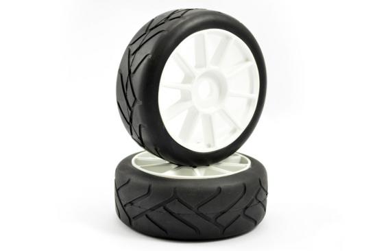 Fastrax 1:8 Premounted Slick Tyres Grid Iron/Split Spoke