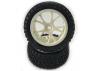Fastrax 1:10 Mounted Cuboid Buggy Front Tyres White 10-Sp