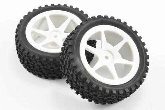 Fastrax 1:10 Mounted Buggy Tyres Street Front (Spoked)