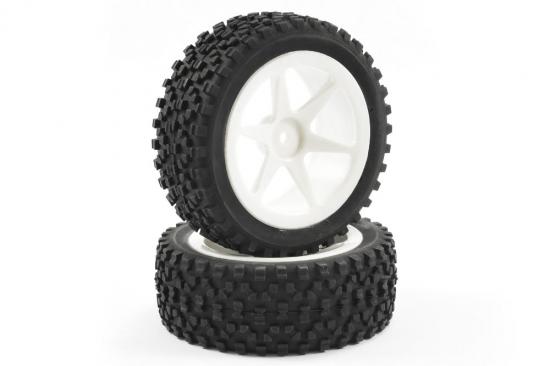 Fastrax 1:10 Mounted Buggy Tyres Street Front (Spoked)