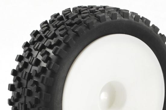 Fastrax 1:10 Mounted Cuboid Buggy Front Tyres Dished